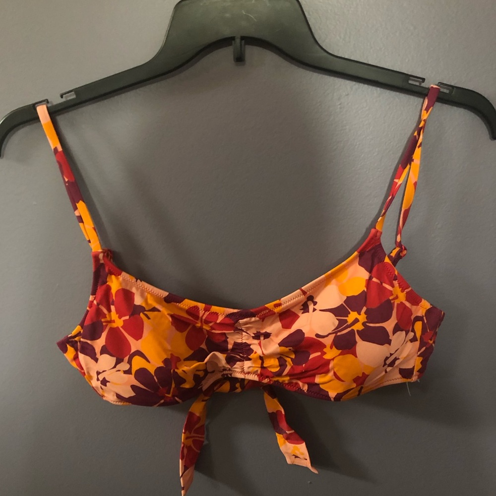 Flower tied bikini top